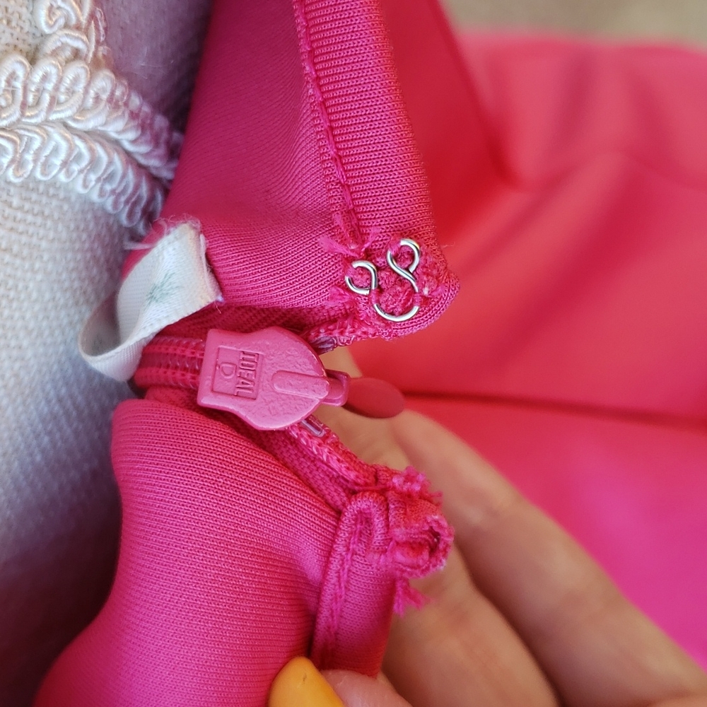 Boston Proper pink scuba fit and flare forget me knot dress - Picture 5 of 12